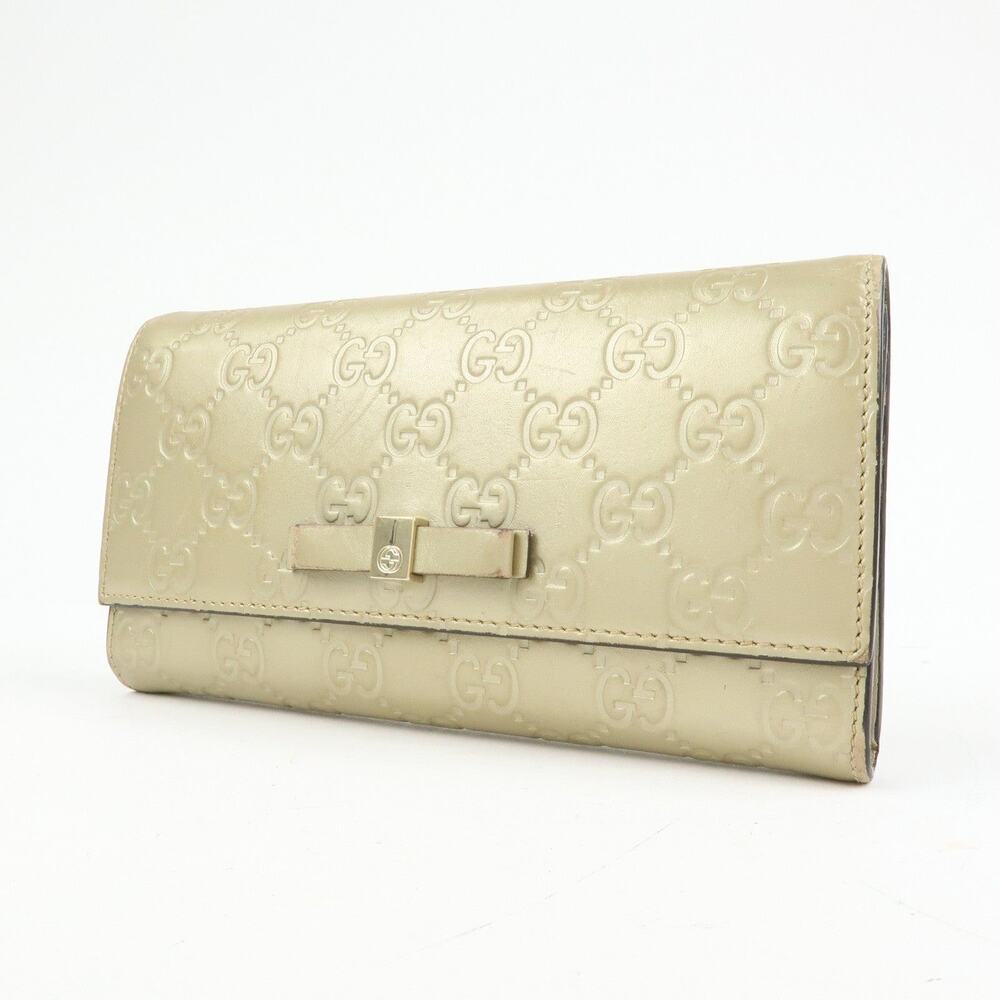 Gucci Guccissima Interlocking G Flap Long Wallet Beige - Picture 5 of 14